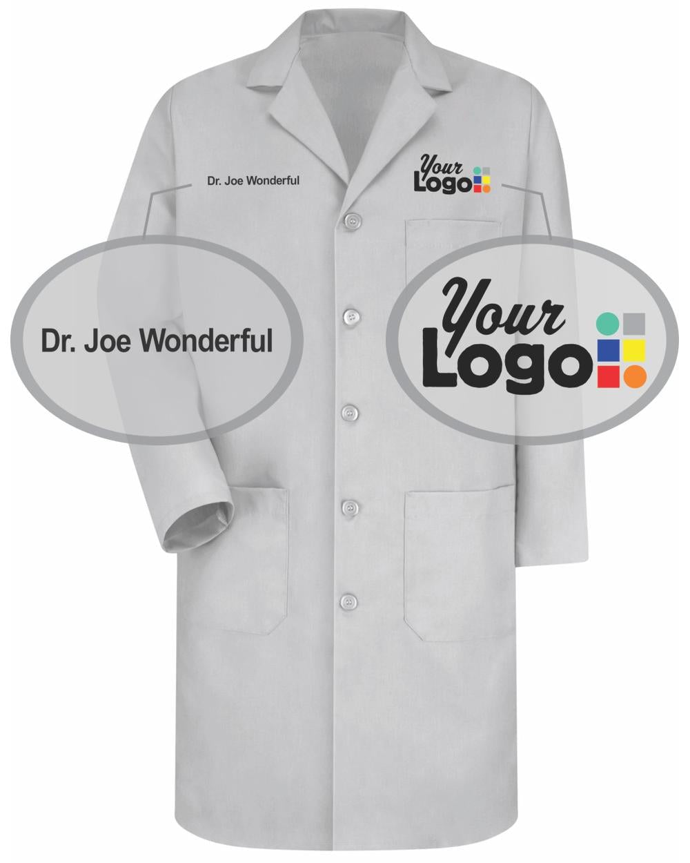 Men's Classic Custom-Medical Coat, color: Light Grey