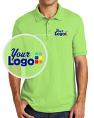 Port & Company S/S Core Blend Custom Golf Shirt, color: Lime