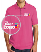 Port & Company S/S Core Blend Custom Golf Shirt, color: Sangria