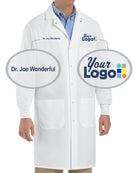 RedKap Cuffed-Sleeves Custom Medical Coat, color: White