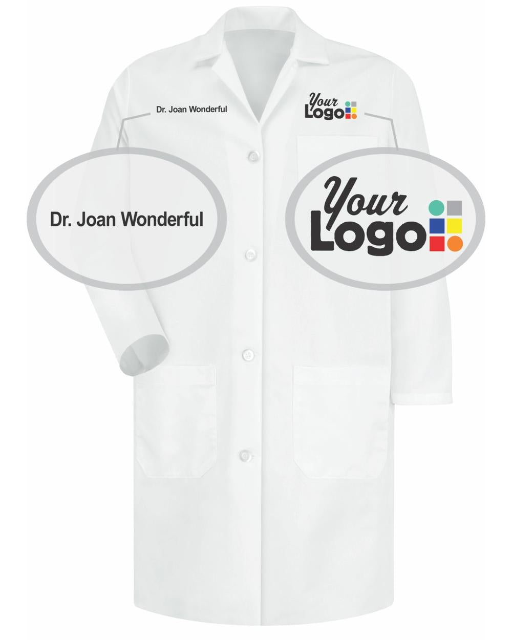 Women's Staff Custom-Medical Coat, color: White