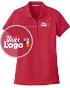 Port Authority S/S Core Classic Pique Custom Golf Shirt, color: Rich Red