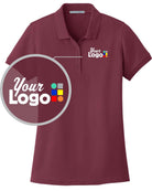 Port Authority S/S Core Classic Pique Custom Golf Shirt, color: Burgundy