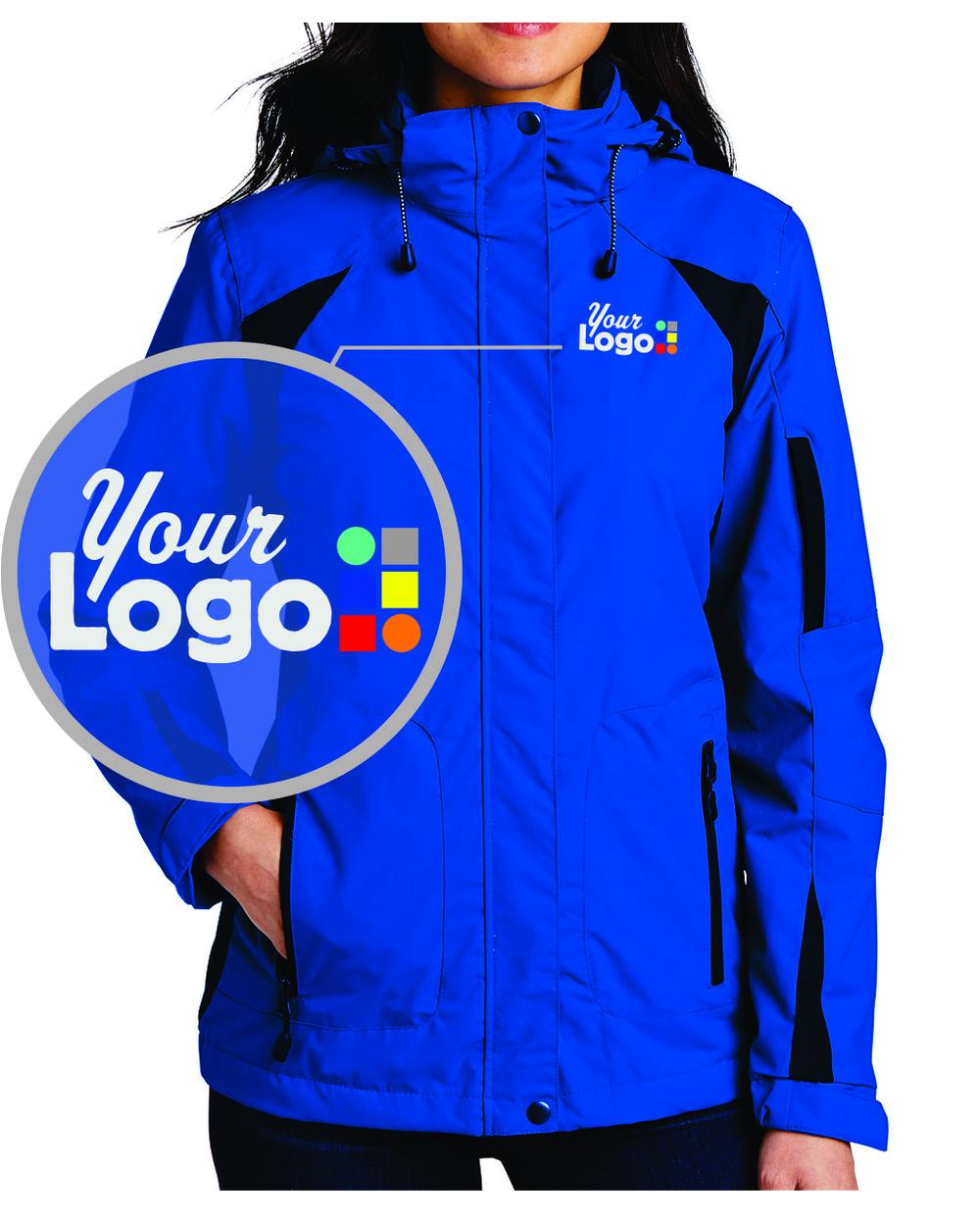 Port Authority All-Season II Custom Jacket, color: Snorkel Blue/Black