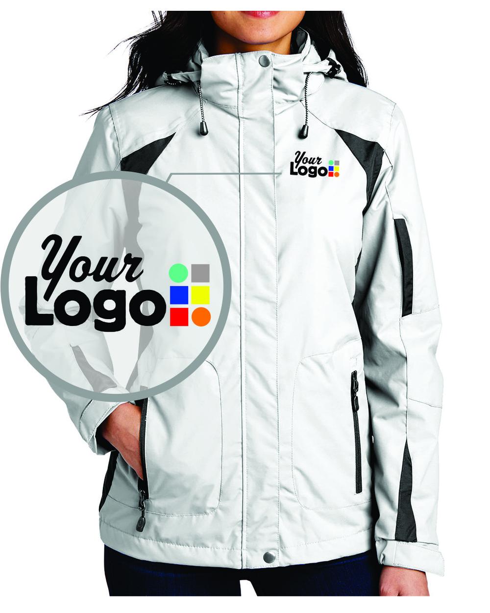 Port Authority All-Season II Custom Jacket, color: White/Black