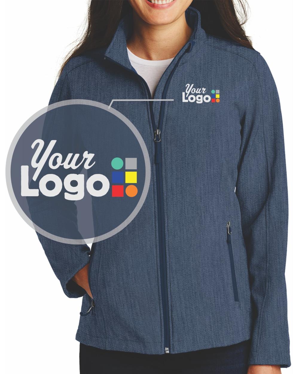 Port Authority Value Soft-Shell Custom Jacket, color: Navy Heather