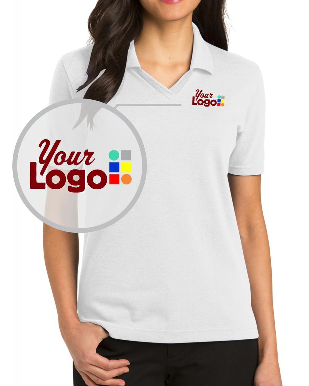 Port Authority S/S Rapid Dry Sport Custom Golf Shirt, color: White