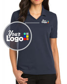 Port Authority S/S Rapid Dry Sport Custom Golf Shirt, color: Classic Navy