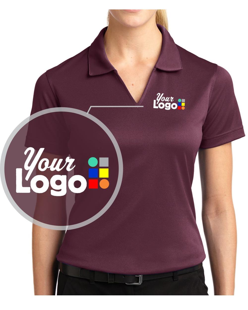 Sport-Tek S/S Dri-Mesh Custom Golf Shirt, color: Maroon