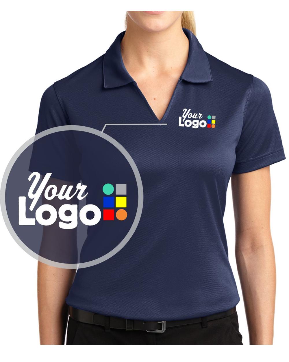 Sport-Tek S/S Dri-Mesh Custom Golf Shirt, color: Navy