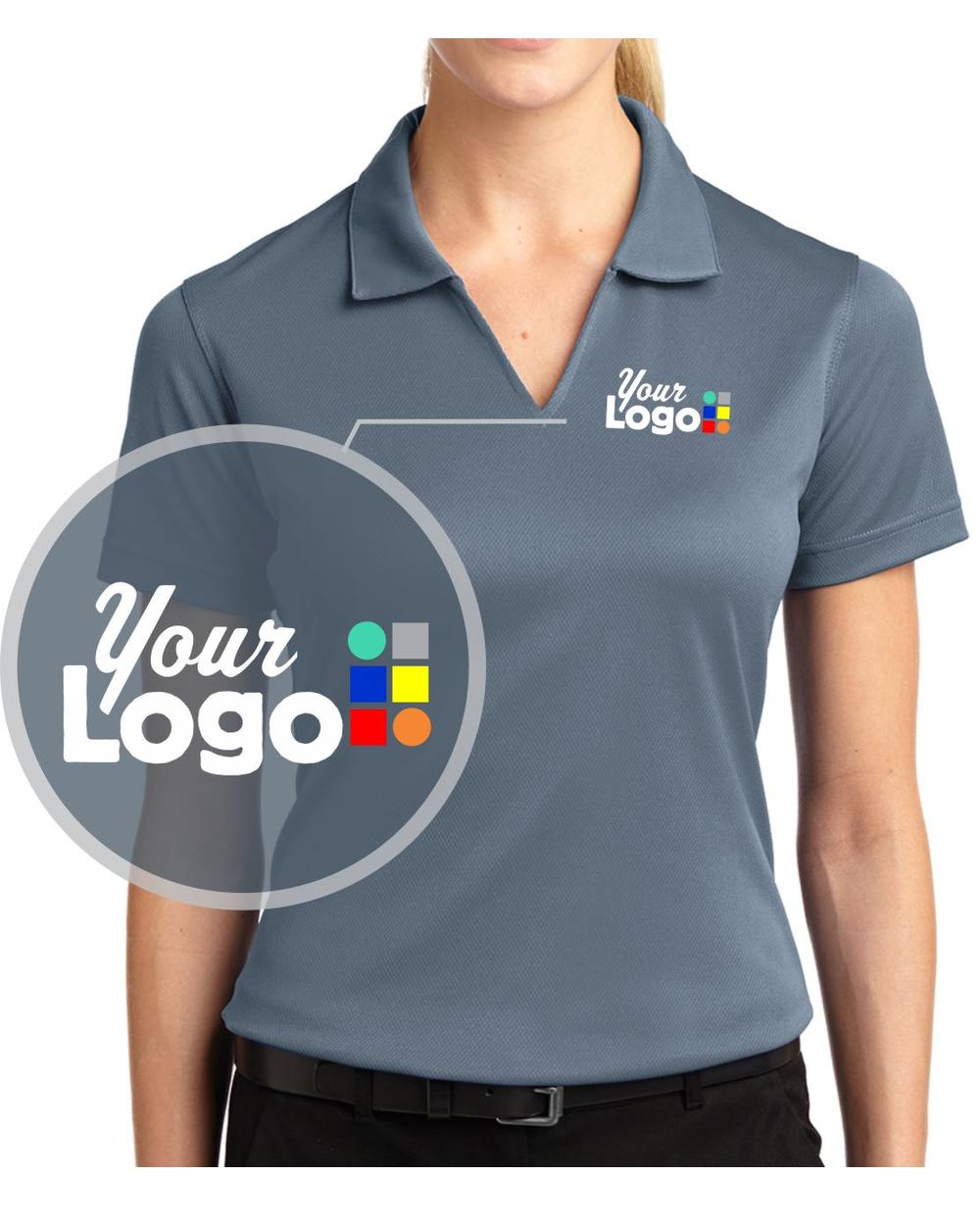 Sport-Tek S/S Dri-Mesh Custom Golf Shirt, color: Steel