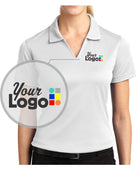 Sport-Tek S/S Dri-Mesh Custom Golf Shirt, color: White