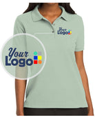 Port Authority S/S Silk-Touch Custom Golf Shirt, color: Mint Green