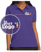 Port Authority S/S Silk-Touch Custom Golf Shirt, color: Purple