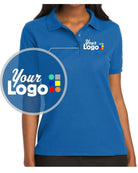 Port Authority S/S Silk-Touch Custom Golf Shirt, color: Strong Blue