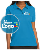 Port Authority S/S Silk-Touch Custom Golf Shirt, color: Turquoise