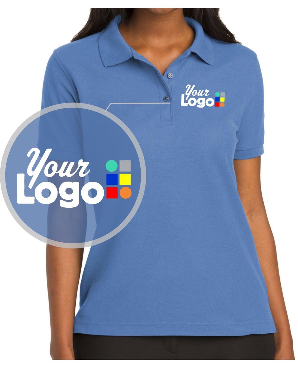 Port Authority S/S Silk-Touch Custom Golf Shirt, color: Ultramarine Blue