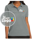 Port Authority S/S Silk-Touch Custom Golf Shirt, color: Cool Grey