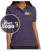 Port Authority S/S Silk-Touch Custom Golf Shirt, color: Eggplant