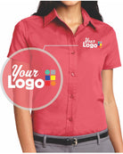 Port Authority S/S Easy Care Custom Shirt, color: Hibiscus