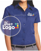 Port Authority S/S Easy Care Custom Shirt, color: Mediterranean Blue