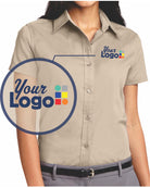 Port Authority S/S Easy Care Custom Shirt, color: Stone