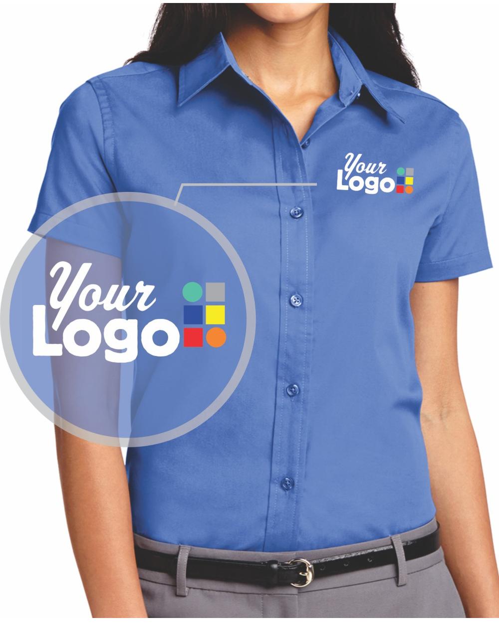 Port Authority Women's S/S Easy Care Custom Shirt, color: Ultramarine Blue