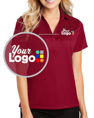 Port Authority S/S Fine Jacquard Custom Golf Shirt, color: Rich Red