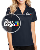 Port Authority S/S Fine Jacquard Custom Golf Shirt, color: True Navy