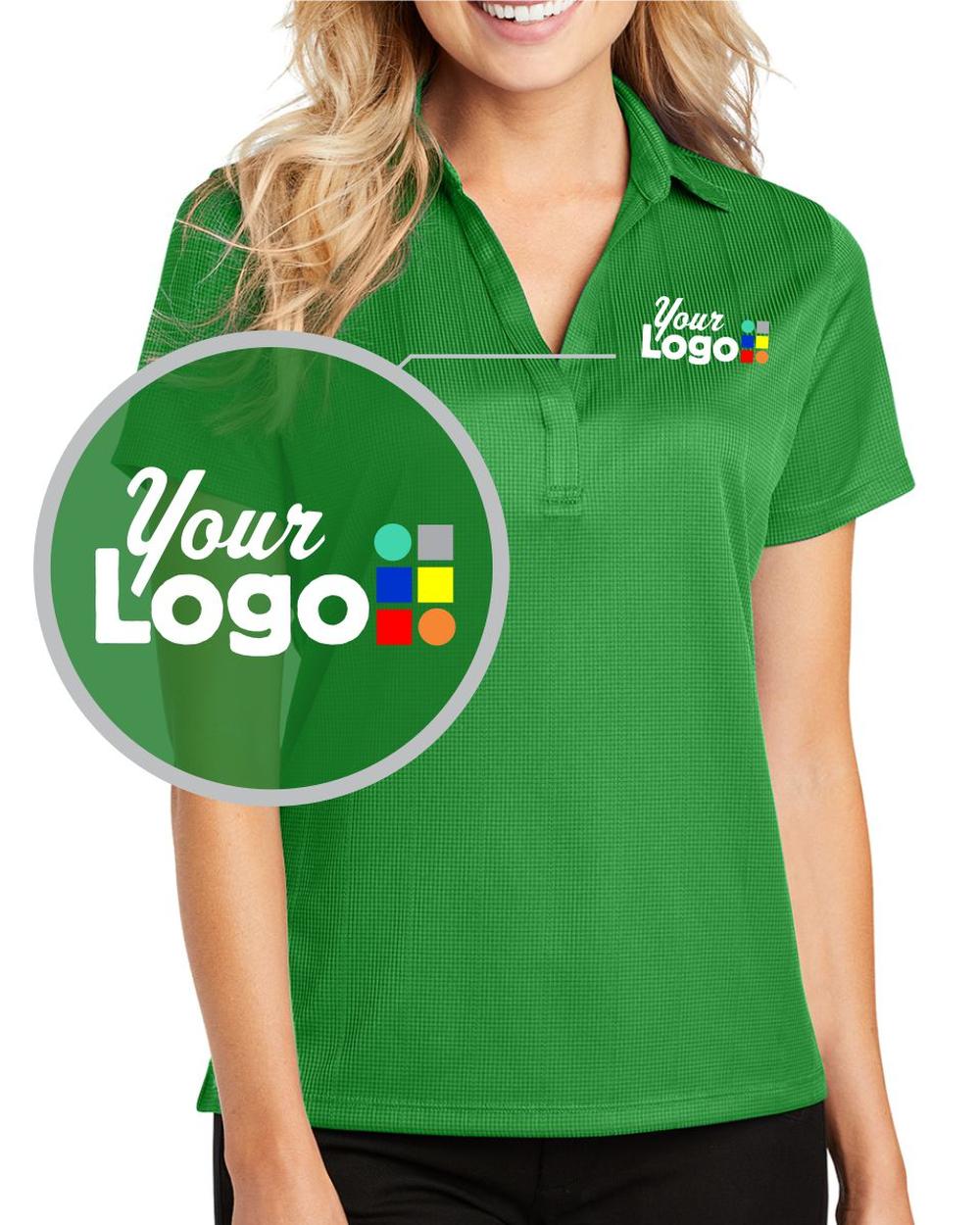 Port Authority S/S Fine Jacquard Custom Golf Shirt, color: Vine Green