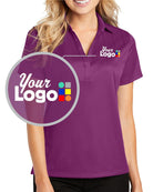 Port Authority S/S Fine Jacquard Custom Golf Shirt, color: Violet Purple