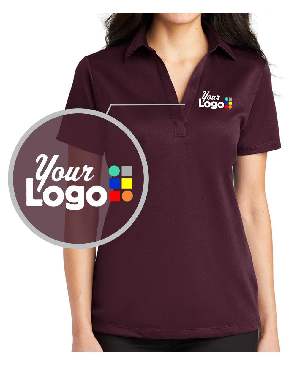 Port Authority S/S Silk Touch Custom Golf Shirt, color: Maroon