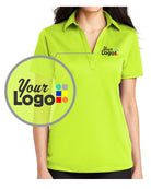Port Authority S/S Silk Touch Performance Custom Golf Shirt, color: Neon Yellow