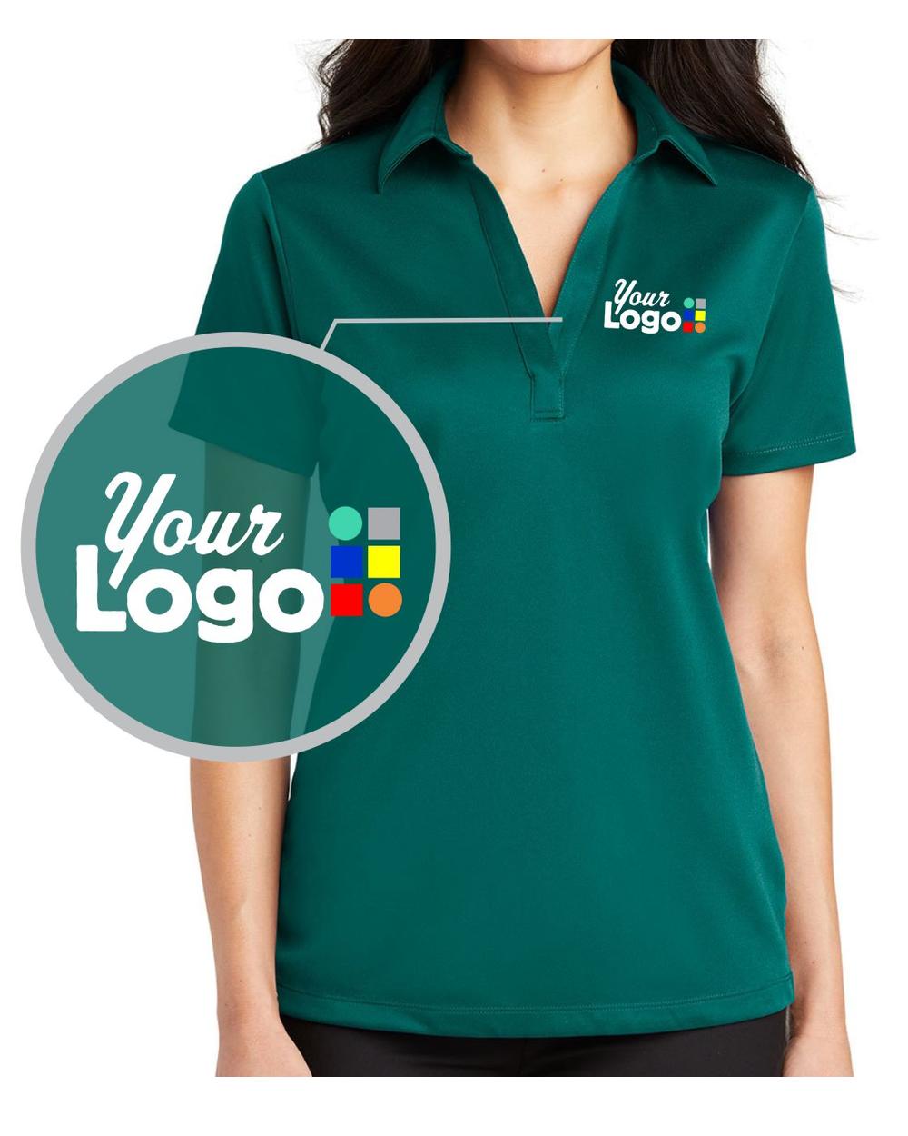 Port Authority S/S Silk Touch Performance Custom Golf Shirt, color: Teal Green