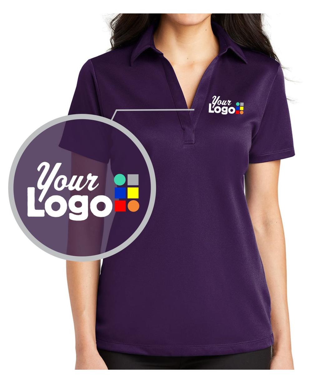 Port Authority S/S Silk Touch Performance Custom Golf Shirt, color: Bright Purple