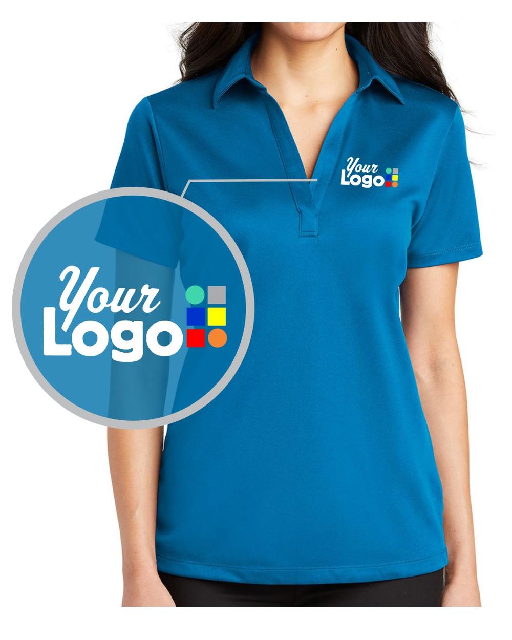 Port Authority S/S Silk Touch Custom Golf Shirt, color: Brilliant Blue