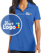 Port Authority S/S Cotton-Touch Performance Custom Golf Shirt, color: Strong Blue