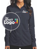 Port Authority L/S Dimension MicroPique Custom Shirt, color: Battleship Grey