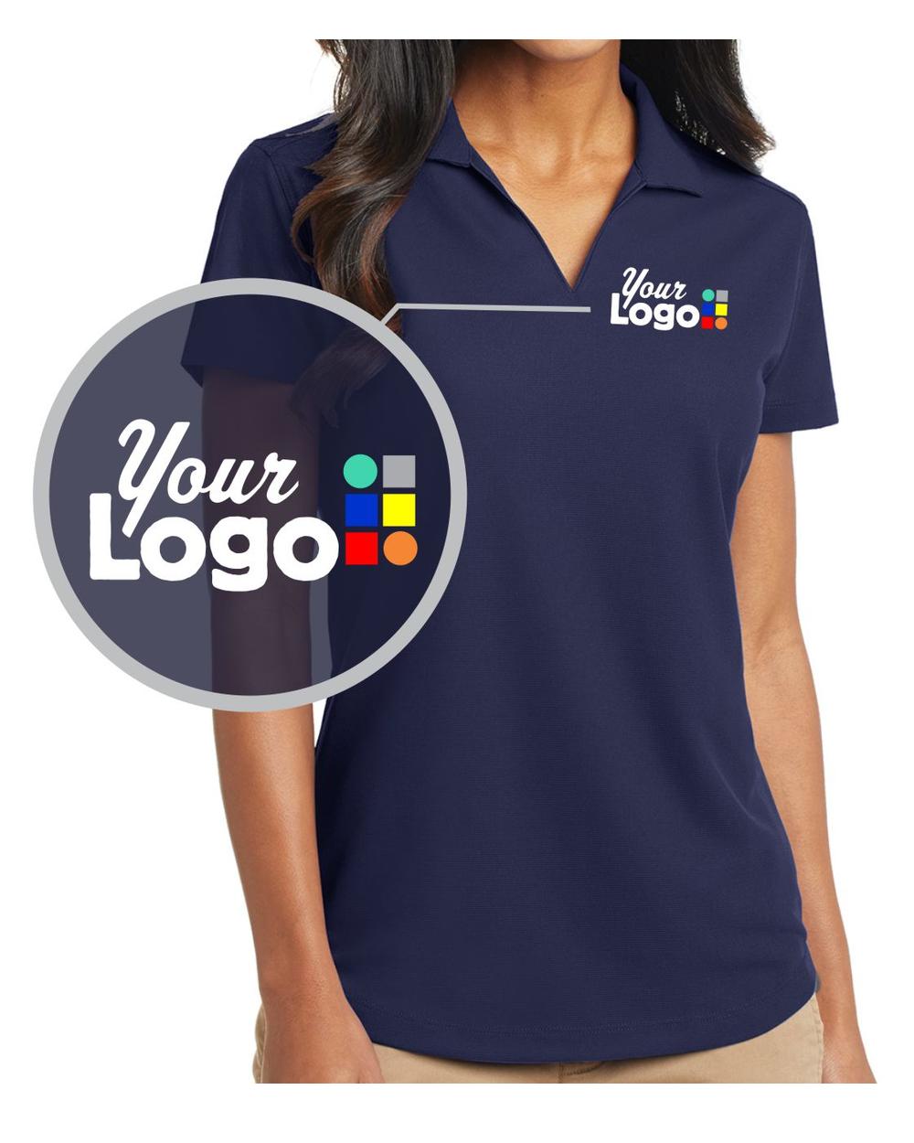 Port Authority S/S DryZone Grid Custom Golf Shirt, color: True Navy