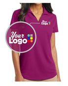 Port Authority S/S DryZone Grid Custom Golf Shirt, color: Magenta