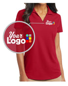 Port Authority S/S DryZone Grid Custom Golf Shirt, color: Engine Red