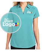 Port Authority S/S Digi Heather Custom Golf Shirt, color: Maui Blue