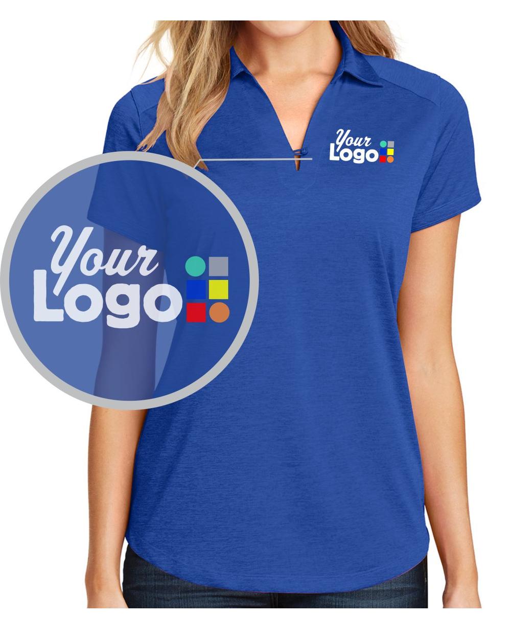 Port Authority S/S Digi Heather Custom Golf Shirt, color: True Royal