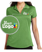 Port Authority S/S Trace Heather Custom Golf Shirt, color: Vine Green Heather