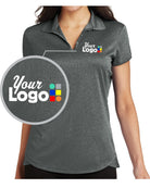 Port Authority S/S Trace Heather Custom Golf Shirt, color: Charcoal Heather