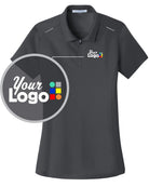 Port Authority S/S Pinpoint Mesh Custom Golf Shirt, color: Battleship Grey