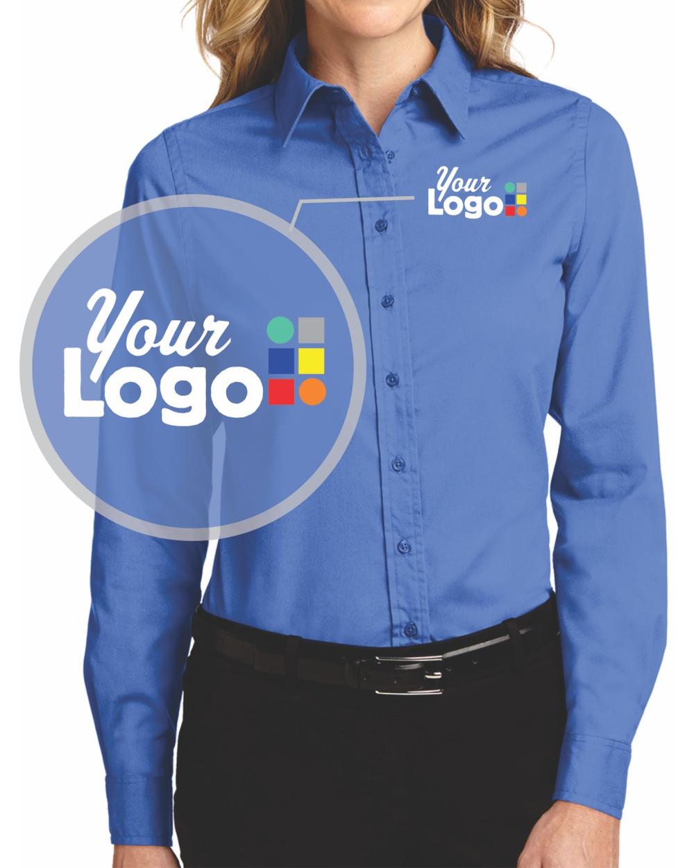Port Authority Women's L/S Easy Care Custom Shirt, color: Ultramarine Blue
