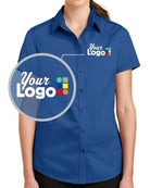 Port Authority S/S SuperPro Twill Custom Shirt, color: True Blue