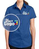 Port Authority S/S SuperPro Twill Custom Shirt, color: True Blue