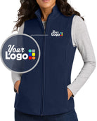 Port Authority C-FREE Fleece Custom Vest, color: True Navy